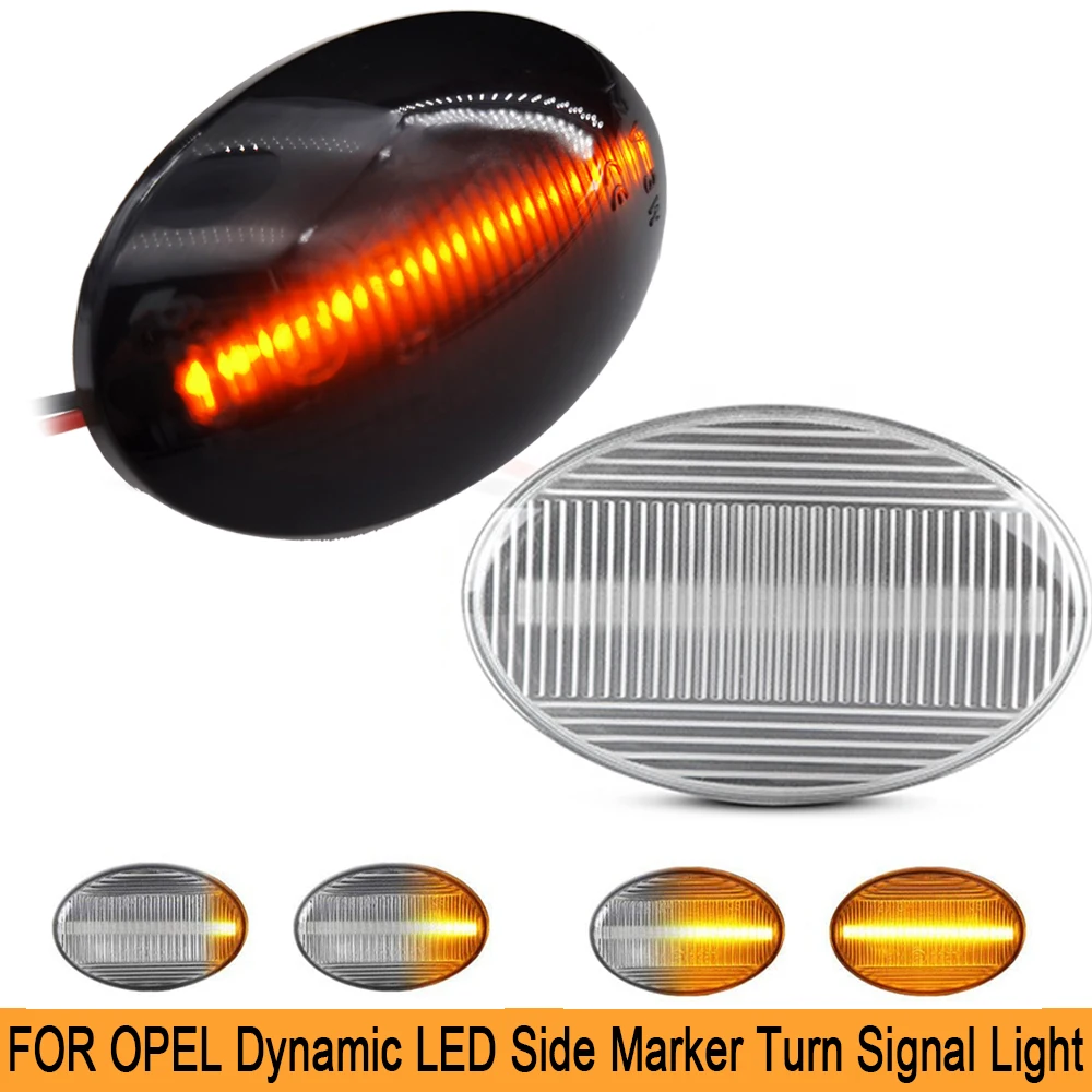 

1Pair Car Dynamic Indicator Repeater Light Side Marker LED Lamp for Opel Meriva A Corsa C B Astra F Combo C Tirgra A Sintra