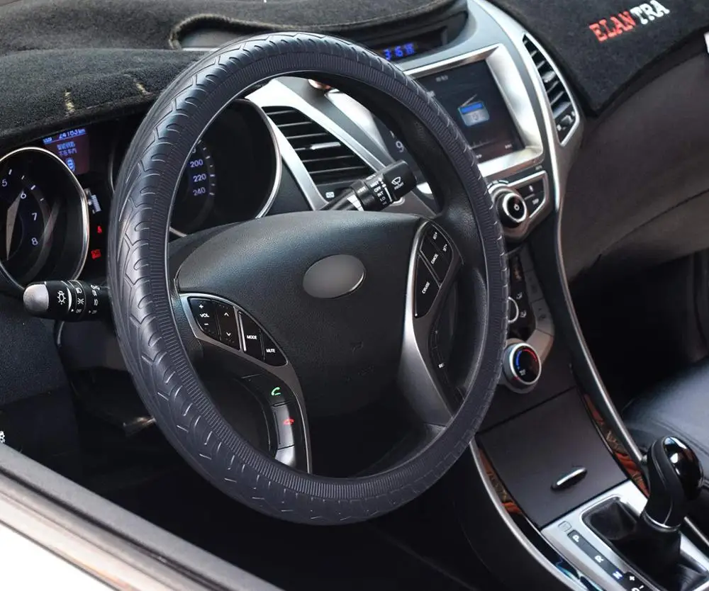 Новое поступление автомобильный силиконовый чехол на руль 38 39 40 см универсальный