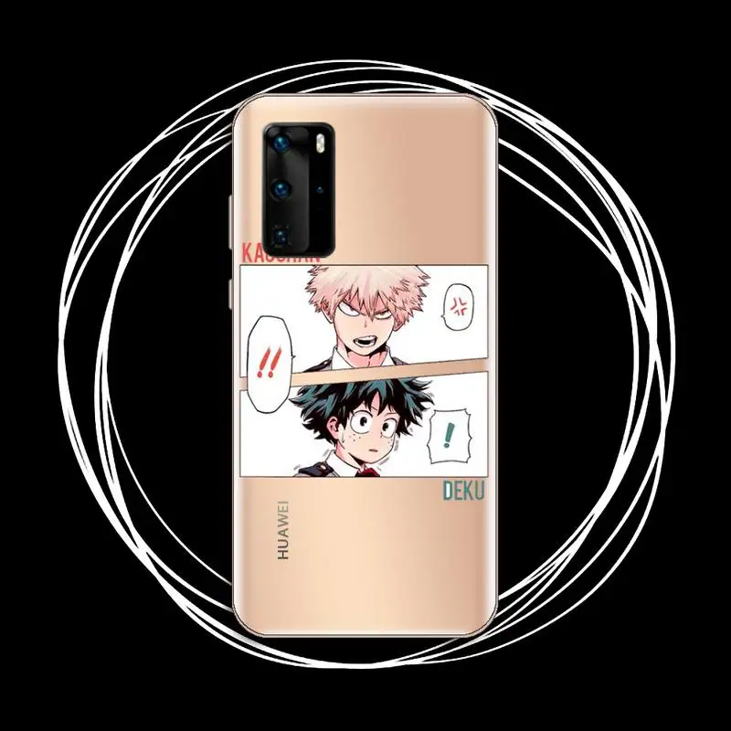 

My hero academia anime Phone Case Transparent for Huawei P honor 8 10i 20 30 40 smart 2019