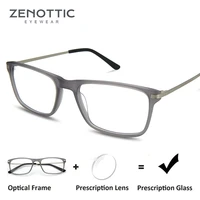 zenottic brand prescription glasses for men fashion acetate square eyeglasses anti blue light myopia hyperopia optical eyewear