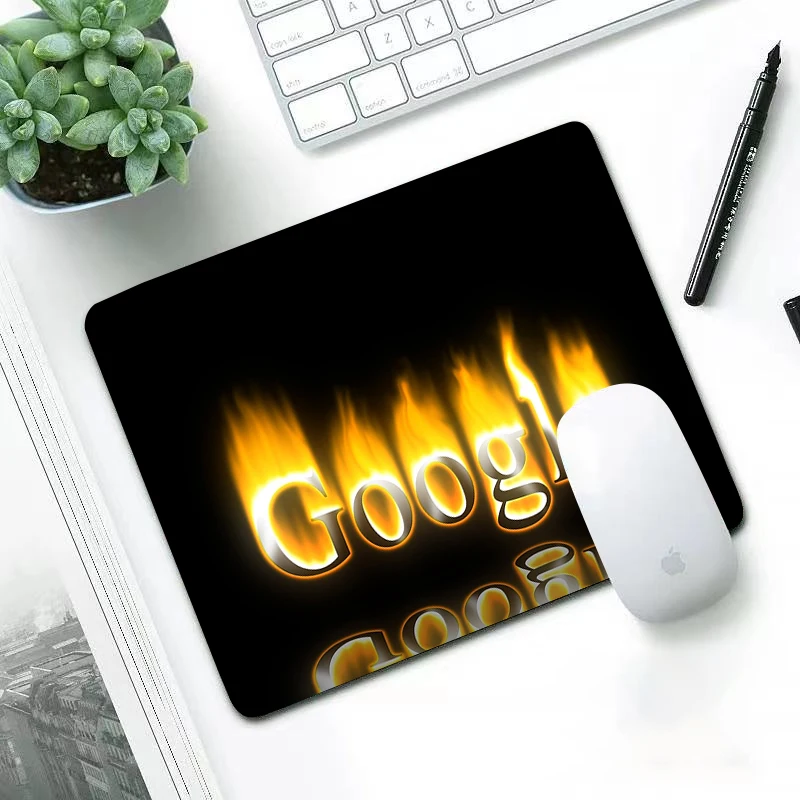

Luxury New Arrivals lovely wear-resisting small 29x25cm office leisure edge anti slip washable laptop game mouse pad Google logo