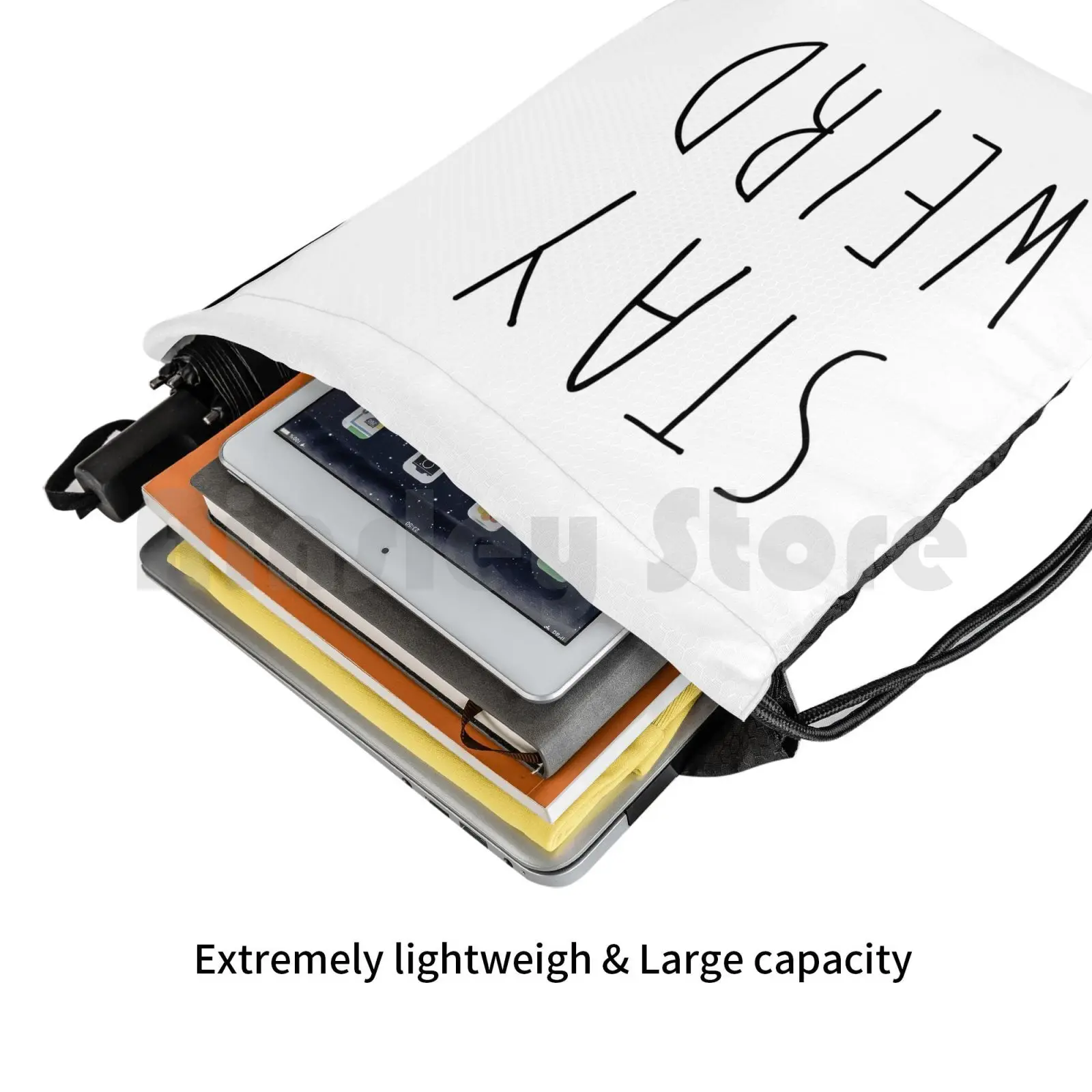 Рюкзак на шнурке с надписью Stay странные забавные котировки сумка для верховой