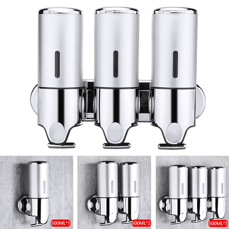 hand soap shampoo dispenser 50010001500ml wall mount shower liquid dispensers containers for bathroom washroom free global shipping