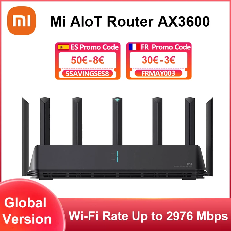 Xiaomi Mi AIoT маршрутизатор AX3600 WiFi6 5G 2976 Мбит/с 6 core Dual band WPA3 сети с ти канальный внешний