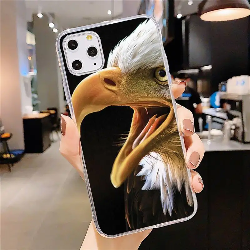

Bird Eagle hawk Phone Case Transparent soft For iphone 5 5s 5c se 6 6s 7 8 11 12 plus mini x xs xr pro max