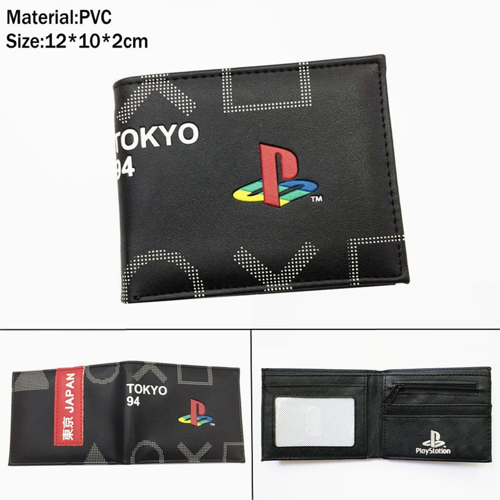 

Складной кошелек PlayStation Pu для мелочей, короткий фотоальбом для мальчиков и девочек, портмоне на молнии с кармашком для мелочи, Повседневная ...