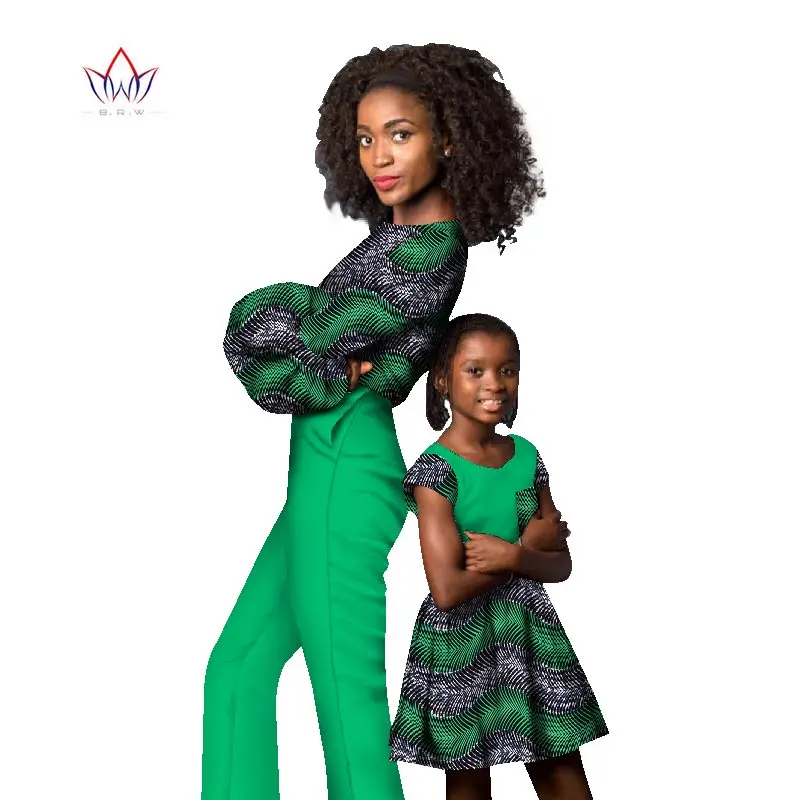 Dashiki African Clothes For Women New Fashion Family Matching Clothes Ankara Mother And Baby Africa Clothing Family Sets Wy1129
