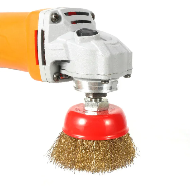 4 шт. 75 мм круглая проволочная щетка стальная Проволока Колесо электрическая