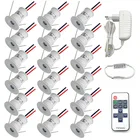 Приглушаемый Светодиодный точечный светильник, потолочный светильник в черном, белом и серебристом корпусе с пультом дистанционного управления, освесветильник для лестницы, кабинета, 12 В, 1 Вт