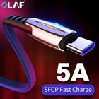 Зарядный кабель OLAF USB Type C, черныйсинийкрасный, 0.5-3 м, поддержка быстрой зарядки