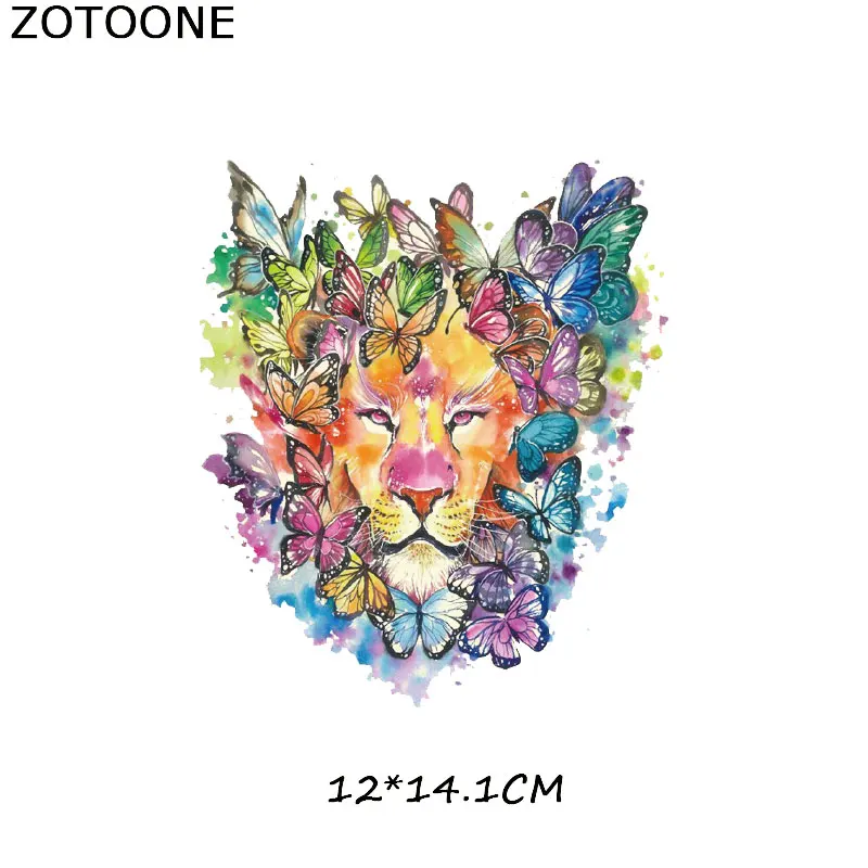 Водные Наклейки ZOTOONE с животными для железной переводной одежды аксессуары