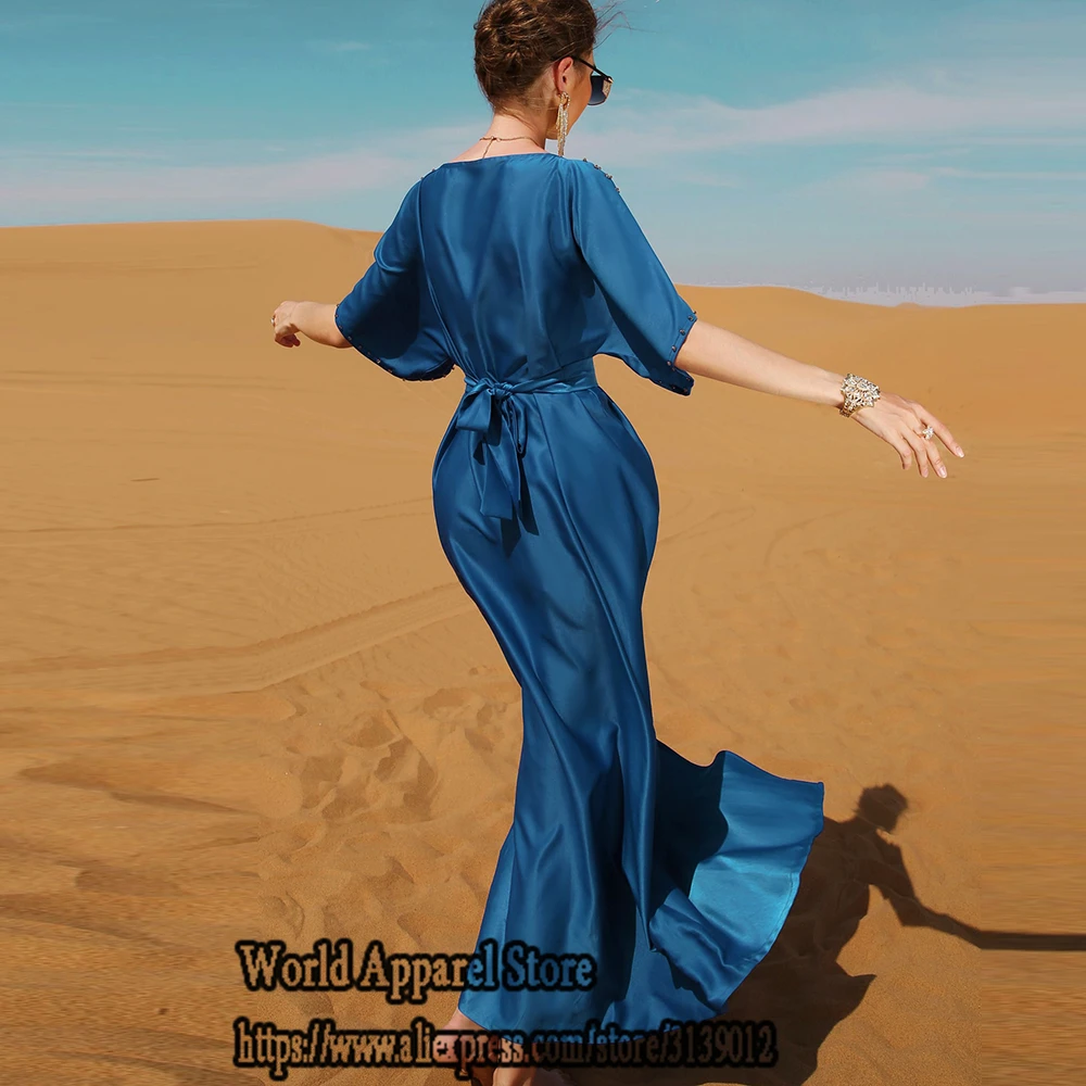 Ramadan Dubai Abaya Turkey Islam Muslim Long Maxi Dress Abayas For Women Kaftan Robe Musulmane Femme Caftan Marocain De Soiree