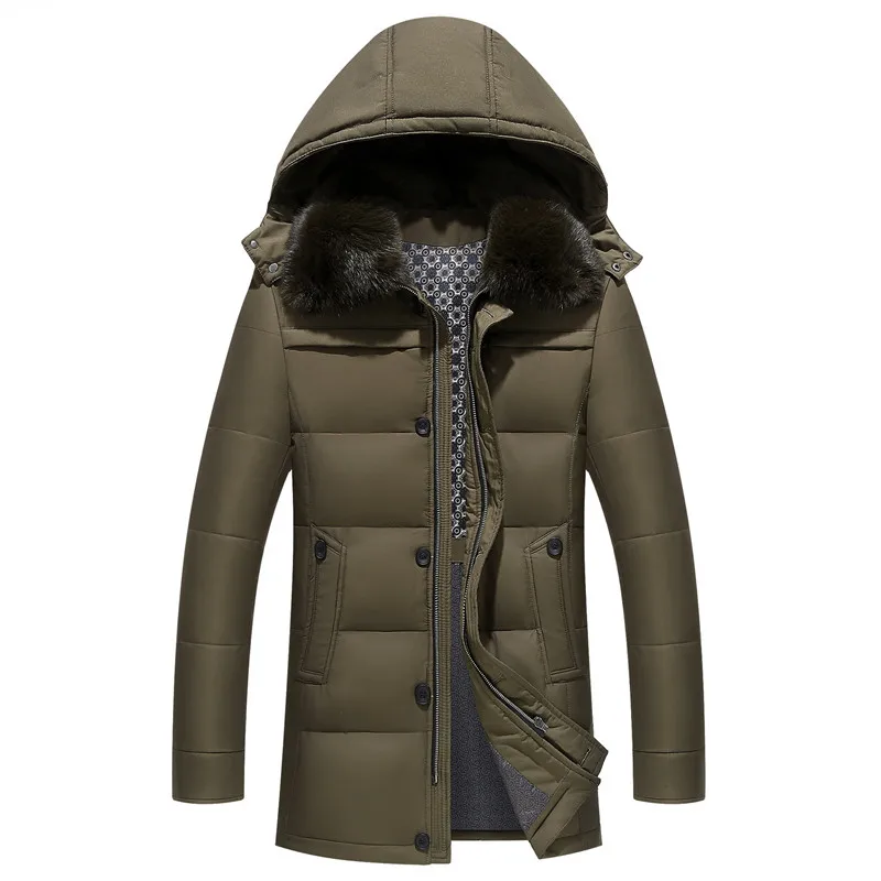  25 градусов для русской зимы толстая холодная и съемная с капюшоном белый утиный