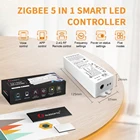 Светодиодный смарт-контроллер opto Zigbee 5 в 1, регулятор яркости RGBCCTRGBWWWCWдиммер, подходит для ТВ, фона, спальни, коридора, кухни, гостиной