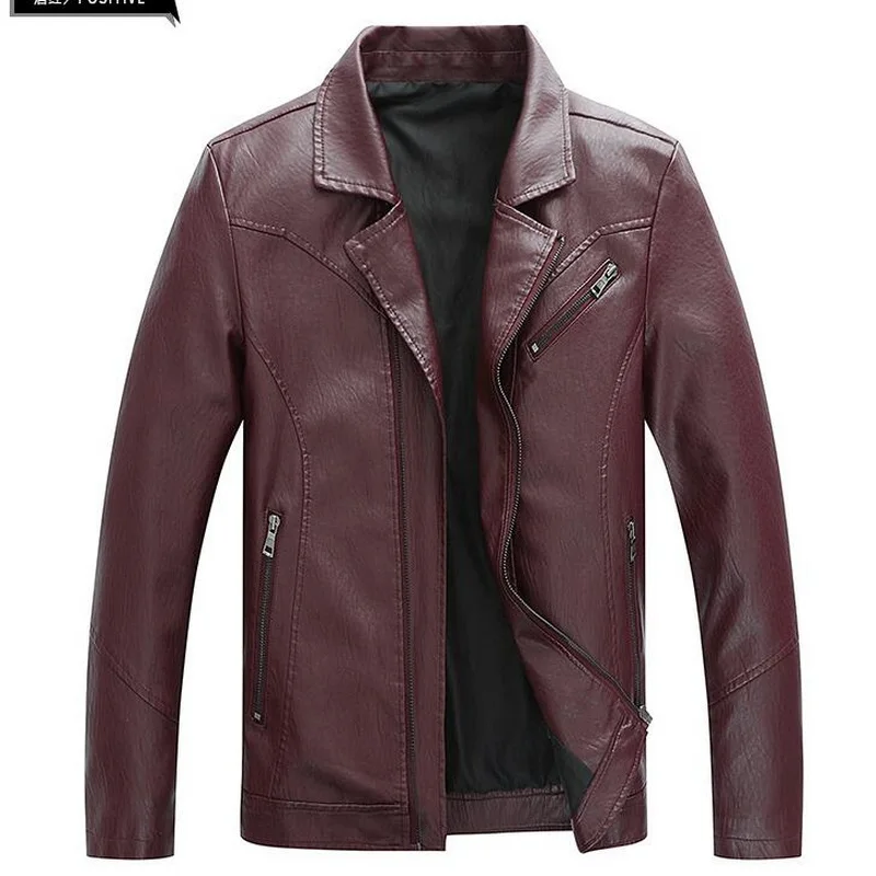 Men Brand Casual Motorcycle Leather Jacket Coat PU Jackets Jaqueta De Couro Masculina Coats | Мужская одежда