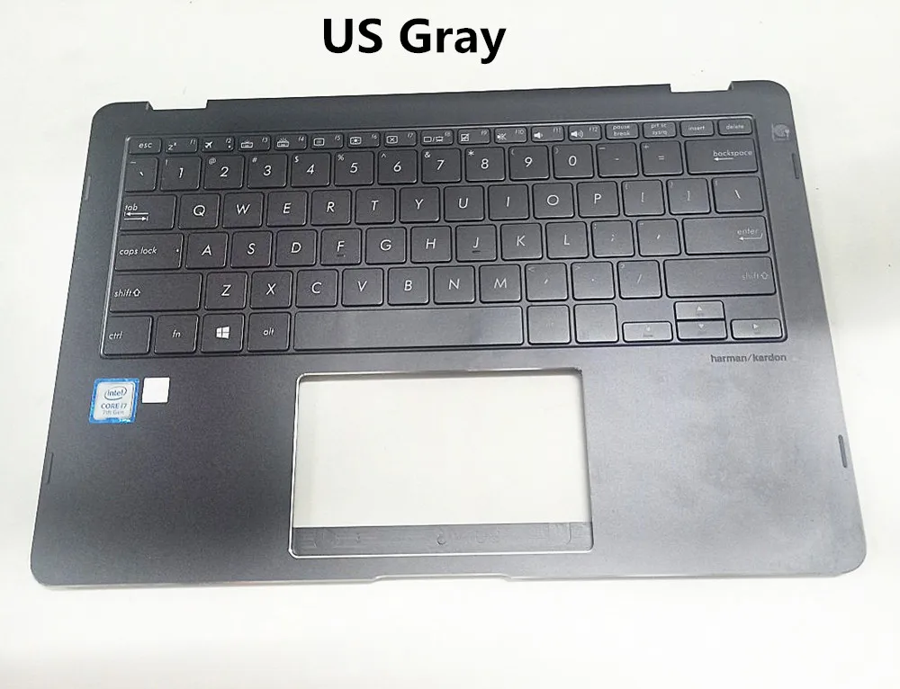 Ноутбук США CN Подсветка клавиатура Верхняя Крышка корпуса чехол для Asus ZenBook Флип S