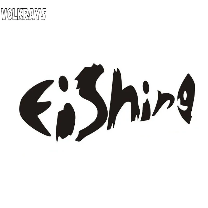 

Наклейки Volkrays для автомобиля, рыбалки, мотоциклов, водостойкие, ПВХ, черные/серебристые, 19 см х 7 см