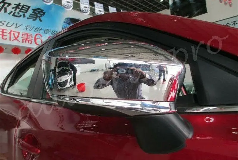 4X ABS хромированная крышка зеркала заднего вида для Mazda 2 3 BM BN GJ GL аксессуары 2014 2015