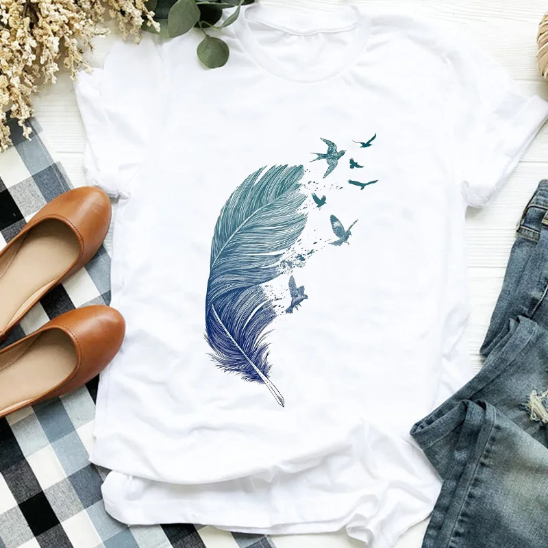 

Women LadyLadies 90s Fox Cartoon Cute Short Sleeve Print Fashion T Tee Womens Tshirt Female Shirt Clothes Top Graphic T-shirt