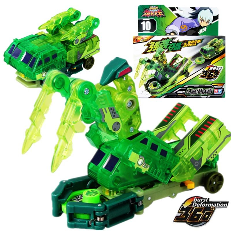 

Screechers wild burst speed fly deformation car action figures capture wafer 360 flips transformation car toys for kids gift