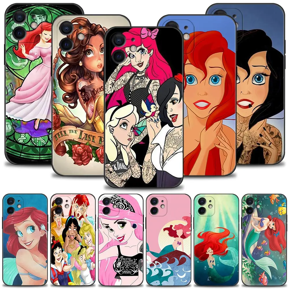 

Tattoo Ariel Alice Snow White Funda for Apple iPhone 7 8 XR X XS MAX 6 6s Plus 7+ 8+ 5 5S SE Silicone Soft Case Cover Shell
