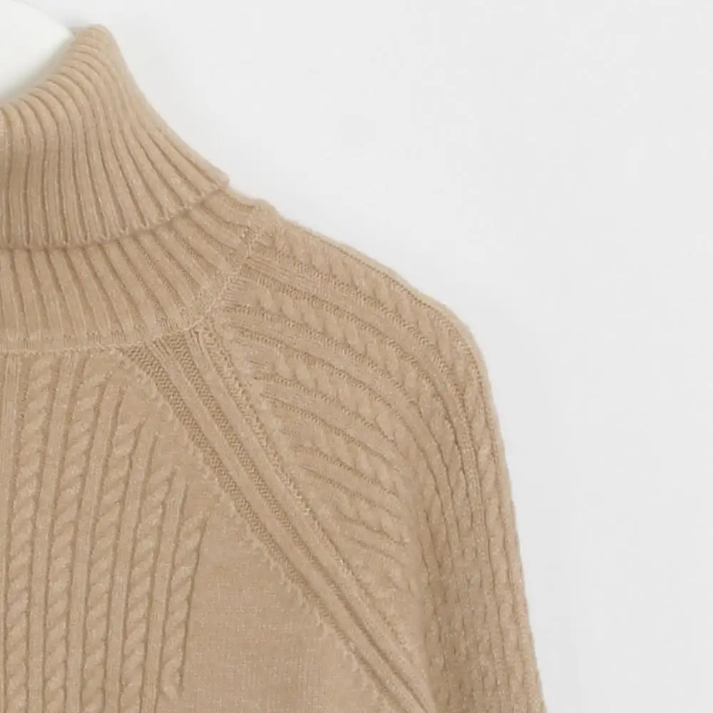 

Wixra Women Casual Sweaters And Pullovers Thick Warm 2019 Autumn Winter Soft Turtleneck Solid Knitted Sweater