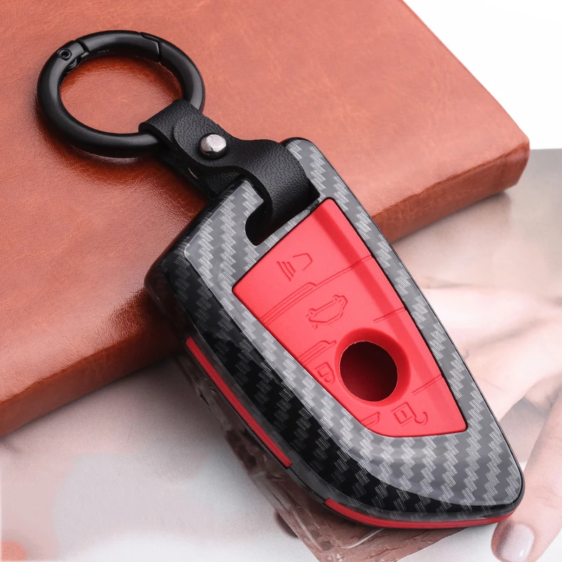 Модный чехол из углеродного волокна ABS силикагеля для автомобильного ключа BMW X1 X3