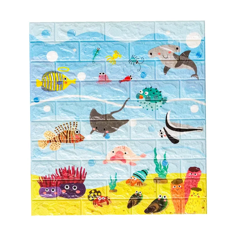 

3D Brick Wall Stickers 77*70cm DIY Self Foam Waterproof Decor Wall Covering Wallpaper For TV Background Kids Living Room