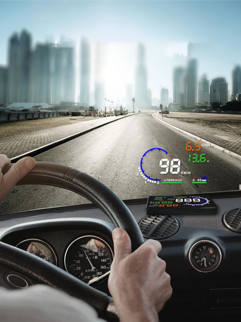 A8 HUD Универсальный Автомобильный дисплей OBD Авто провод скорость цифровой