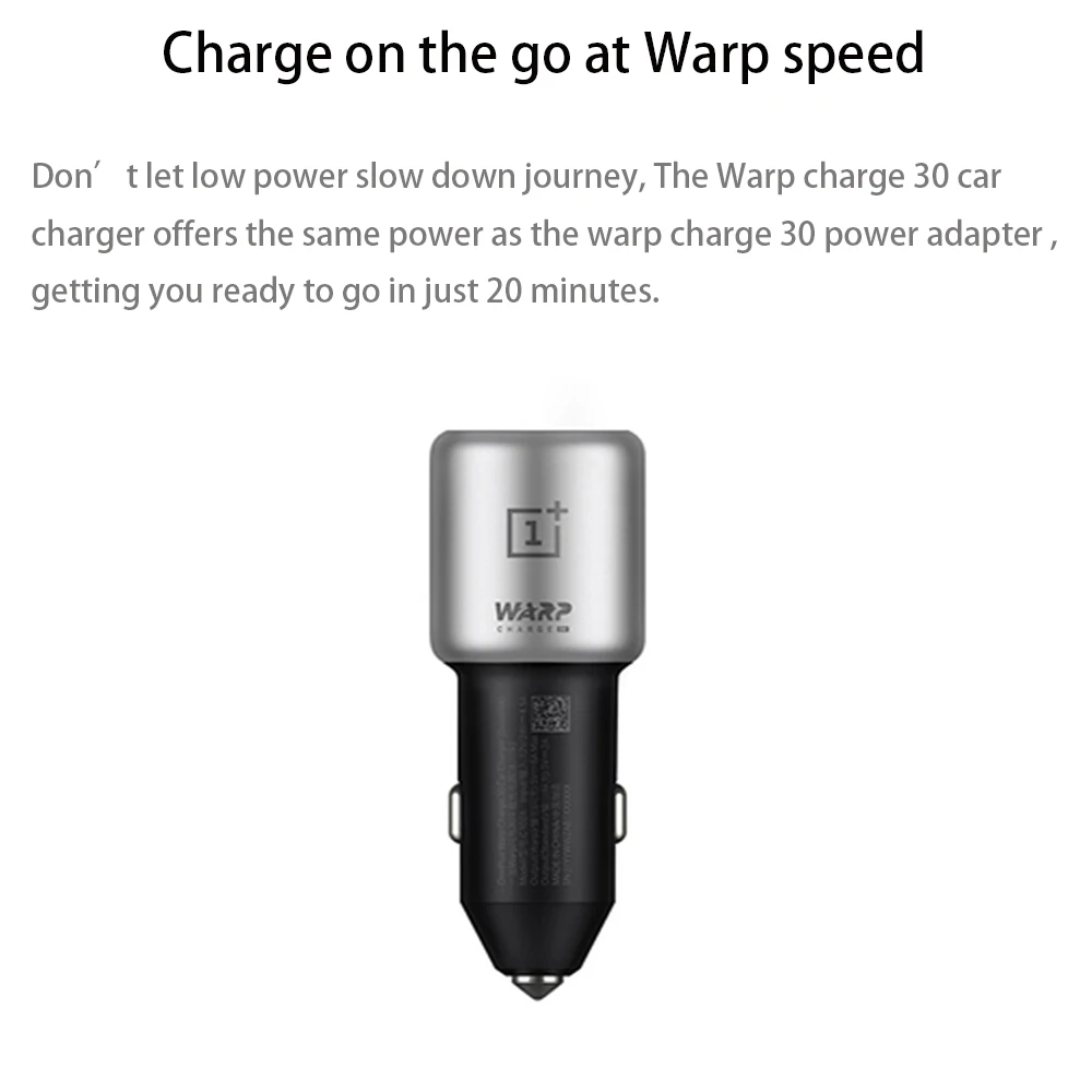 OnePlus Warp Charge 30 Car Charger Original 30W 5V6A Max 7 7T Pro 6T 6 Input 12V24V4.5A Output 6A Usb Type c cable | Мобильные