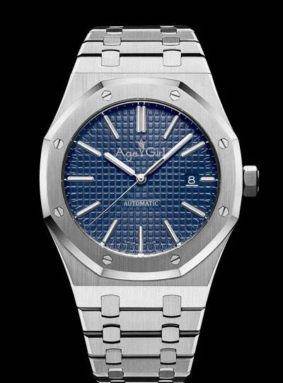 

Top Classic New Mens Watch Stainless Steel Strap Automatic Mechanical Movement Back Glass AAA+ Quality Sapphire