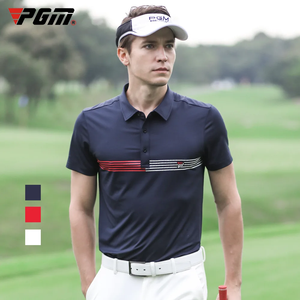 2020 PGM Новая одежда для гольфа мужская футболка с коротким рукавом быстросохнущая