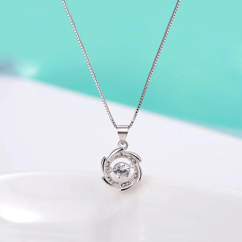 Ожерелье-чокер женское из серебра цепочки с подвесками пробы круглым вихрем