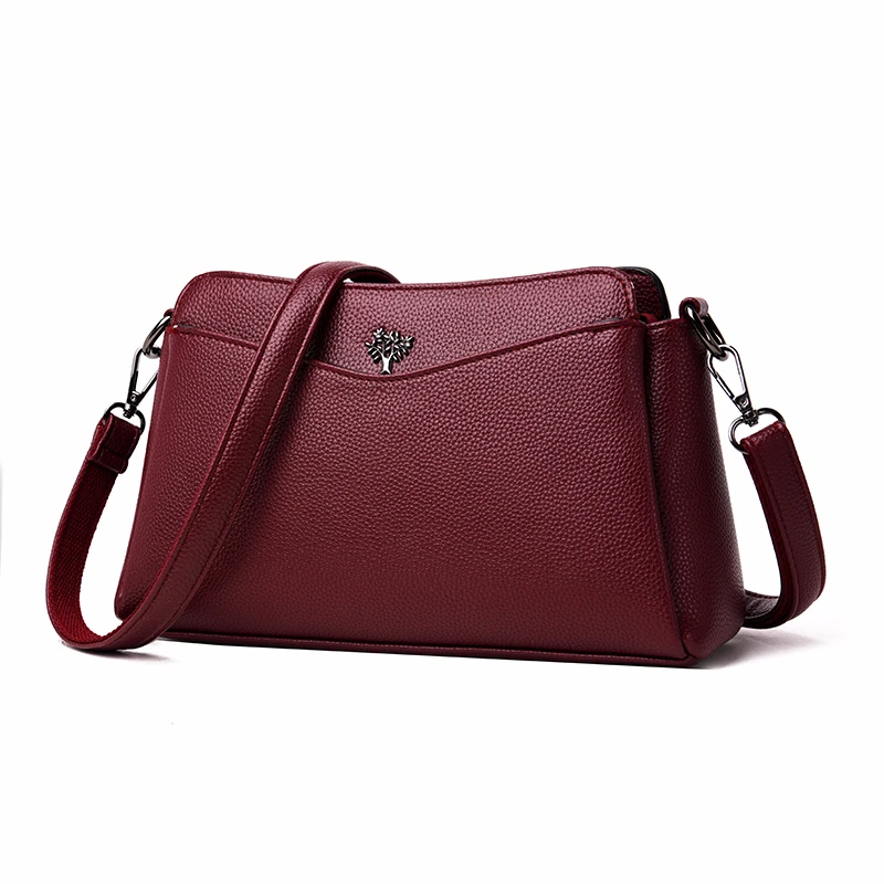 

Crossbody Bags For Women Soft Leather Messenger Bag 2019 Sac A Main Luxury Designe Handbags Women Shoulder Solid Bags For Girls