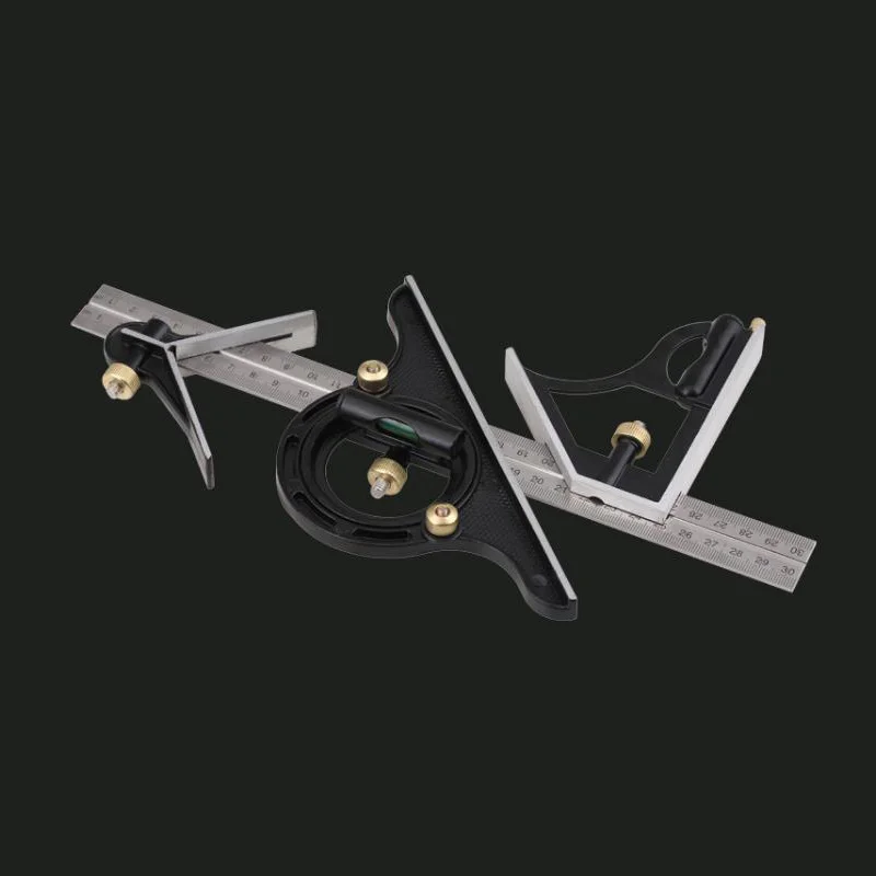 300mm Adjustable Stainless Steel Combination Square Angle Ruler 45/90/180 Degree Multifunctional Woodworking Measuring Tool | Инструменты