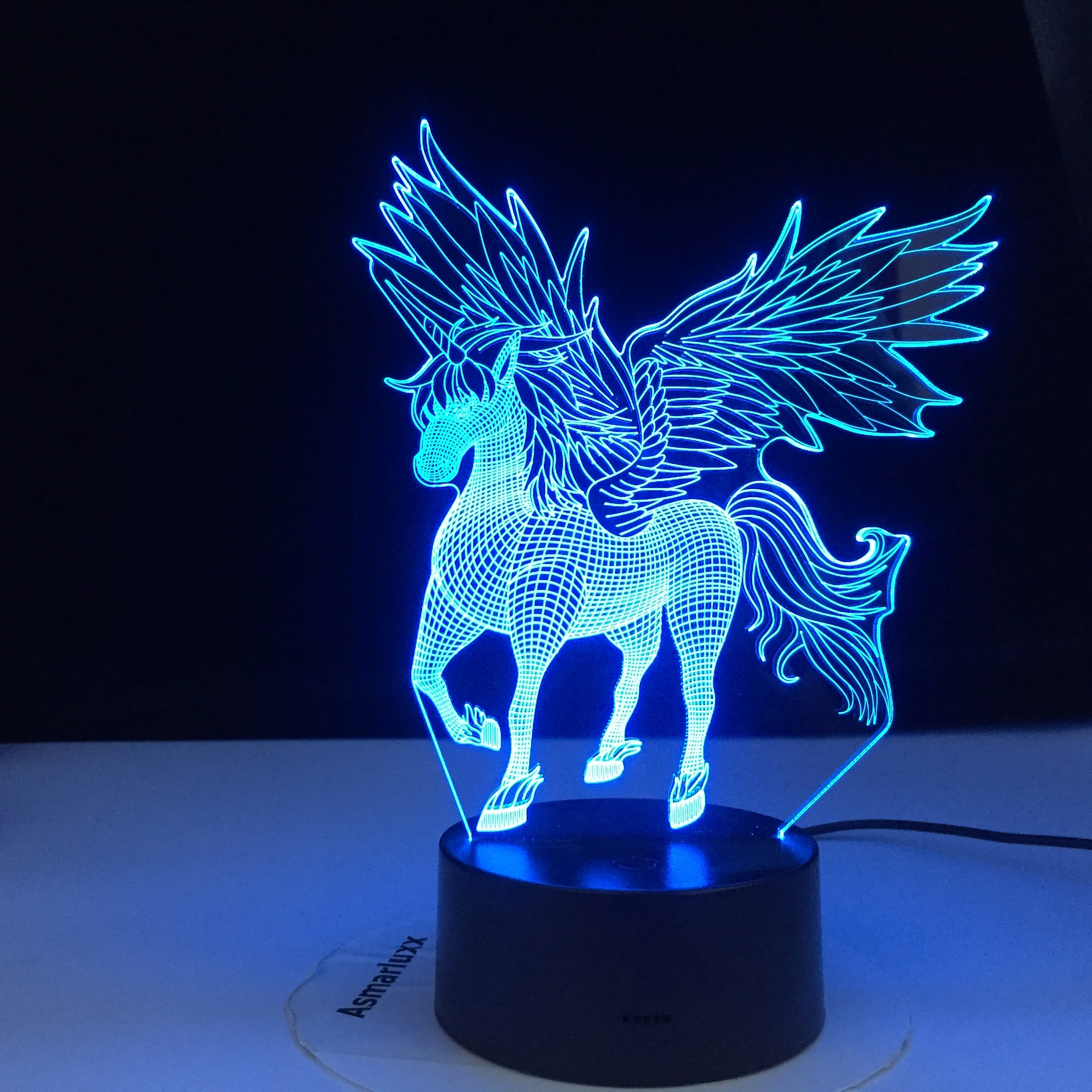 

Unicorn Horse Model Touching LED Lamps Kids Bedroom With Remote Control 3D illusion Night Lights 10th Anniversary Budget Deal