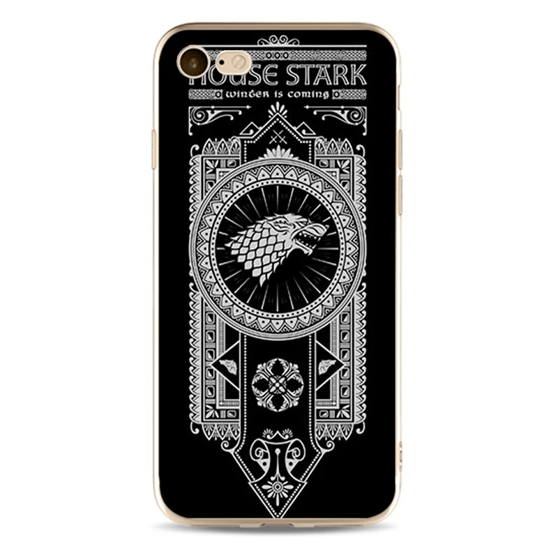 Чехол для телефона из мягкого силикона 2018 с логотипом игры престолов Старка