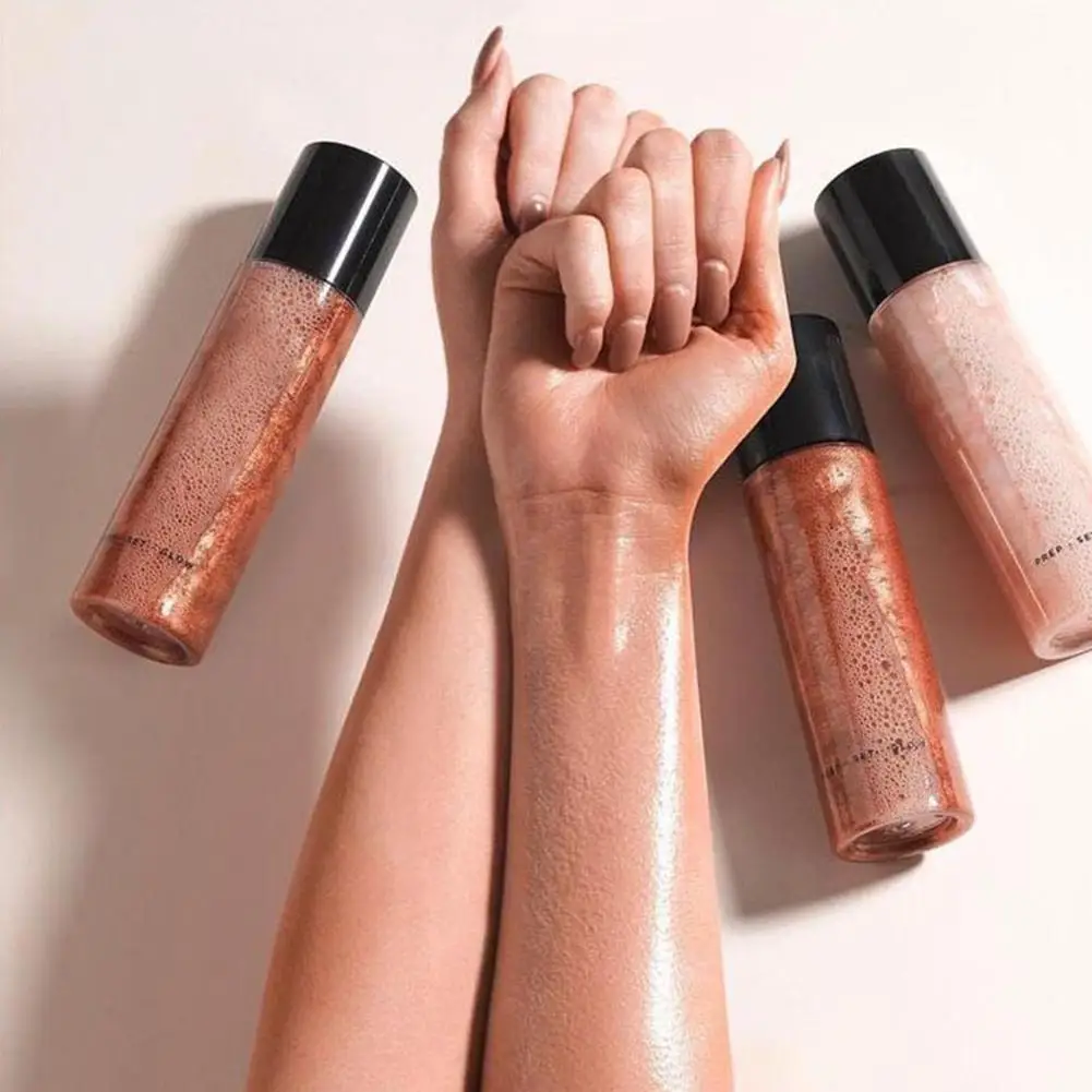 Хайлайтер с эффектом загара жидкости фиксирующий спрей освещения блеск для лица