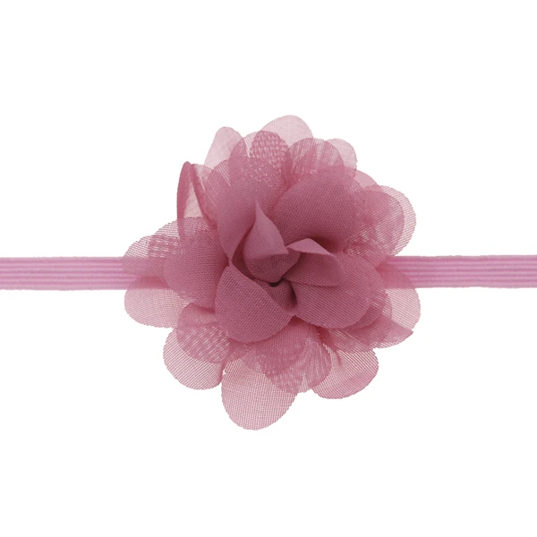 dirty pink Детская повязка на голову, мини шифоновая ткань, сделай сам, цветы, повязка на голову для девочки, повязка на голову, реквизит для фотосессии, аксессуары для новорожденных - Цвет: dirty pink