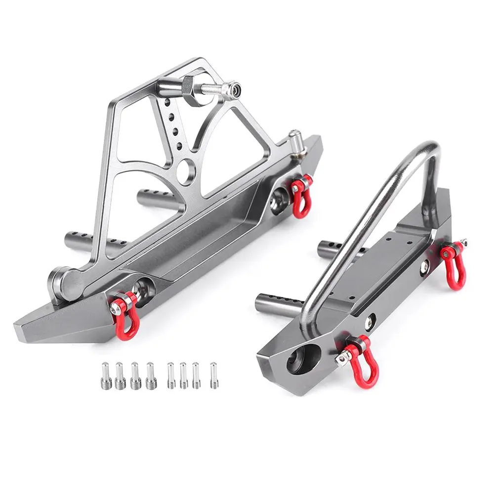 

Модель автомобиля аксессуары металлический передний и задний бампер с консоль с шиной и скобой для Axial Scx10 Scx10 II модель альпинистский автомо...