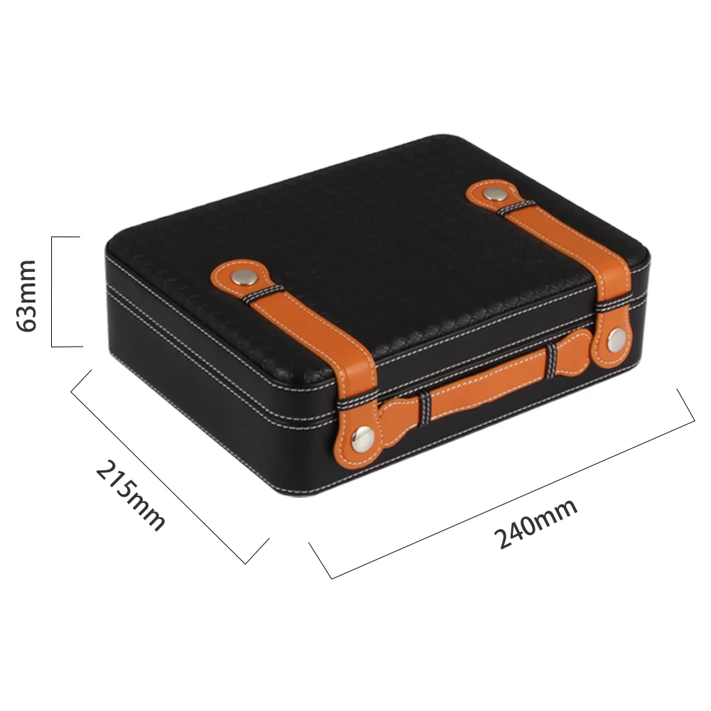 Портативный кожаный чехол для сигар COHIBA из кедрового дерева искусственная