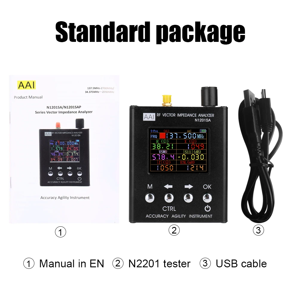 Анализатор векторного сопротивления N1201SA RF измеритель антенны SWR тестер