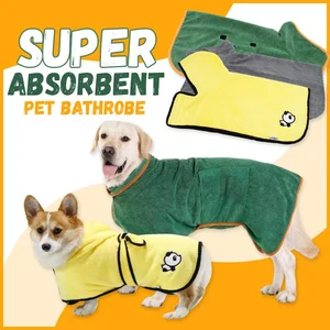 Dog Bathrobe Towel Bath Robe Pet Bathrobe Drying Coat Absorbent Towel For Large Medium Small Dog Sup