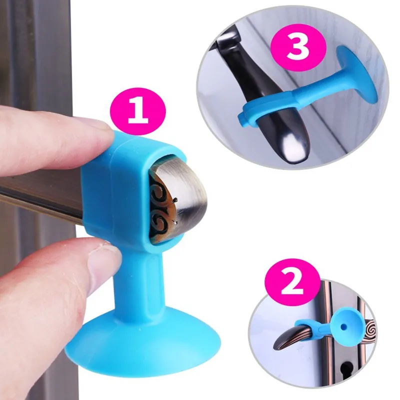 

Household adhesive multi-purpose glass closet door non punching toilet handle drawer handle door handle suction anti-collision