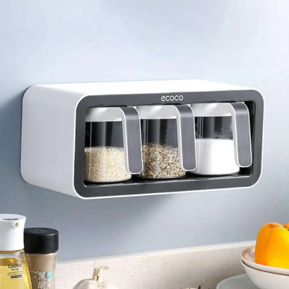 

Настенный органайзер для специй, чаша для сахара, солонка, шейкер, стеллаж для специй с ложками, набор для хранения кухонных принадлежностей