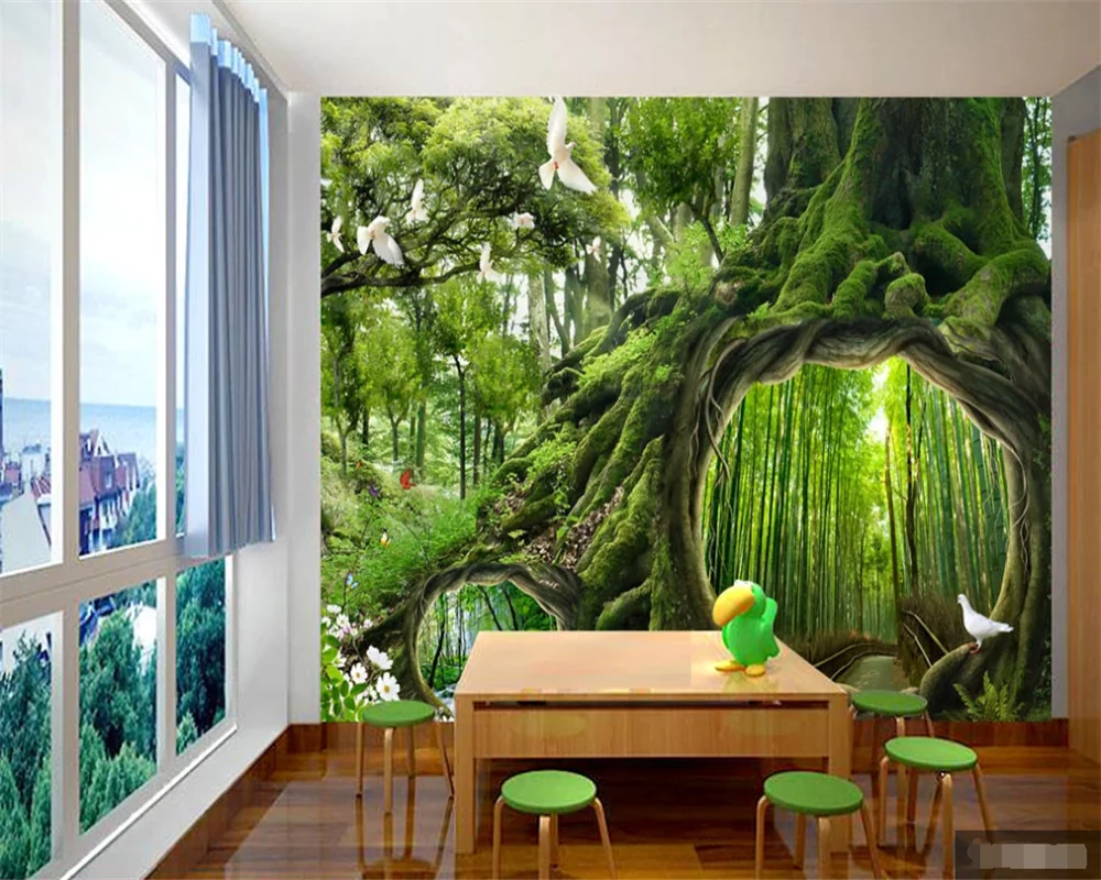 Индивидуальные 3D обои волшебный лес детская комната спальня гостиная диван фон