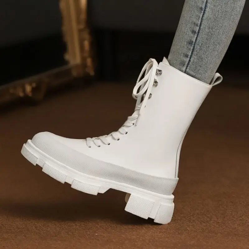 

KemeKiss Women Half Short Boots Real Leather Women Winter Autumn Shoes Fashion Winter Shoes Women Footwear Size 34-40