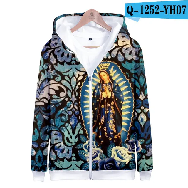 3dLL-100 Our Lady Of Guadalupe Virgin Mary catcotic, Мексика, высококачественные толстовки для мужчин, Повседневная Толстовка с капюшоном, модный пиджак, одежда - Цвет: 3dLL-100