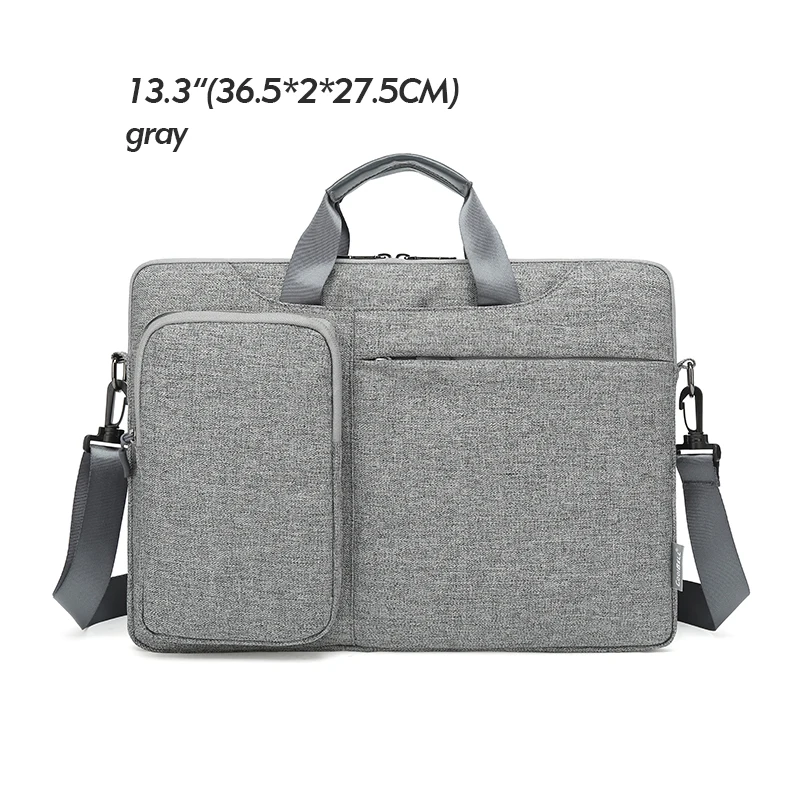 13.3inches gray Индивидуальный Логотип, деловой мужской портфель, сумка для офиса, водонепроницаемая нейлоновая сумка для ноутбука, сумка, повседневная мужская сумка на плечо, подарок - Цвет: 13.3inches gray