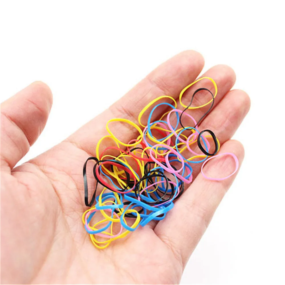 

600pcs/bag Candy Color Hair Rope New Child Baby TPU Hair Holders Rubber Bands Elastics Girl Tie Braids Hair Accessories